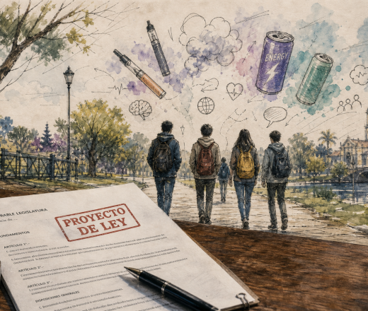 Impulsan una ley para prevenir y abordar consumos emergentes en la niñez y adolescencia de La Pampa (Imagen ilustrativa IA - infopico.com)