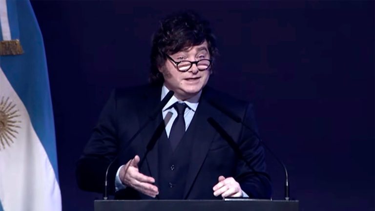 Javier Milei vinculó la caída de la natalidad con la crisis económica y criticó a los pañuelos verdes