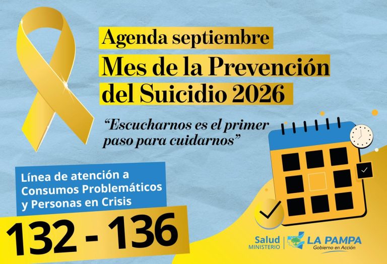 Salud mental: La Pampa impulsa un mes de acciones para la prevención del suicidio con un lema creado por jóvenes