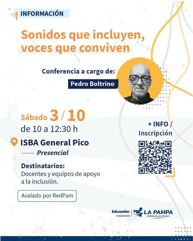 Educación abrió las inscripciones para una conferencia sobre inclusión educativa en General Pico