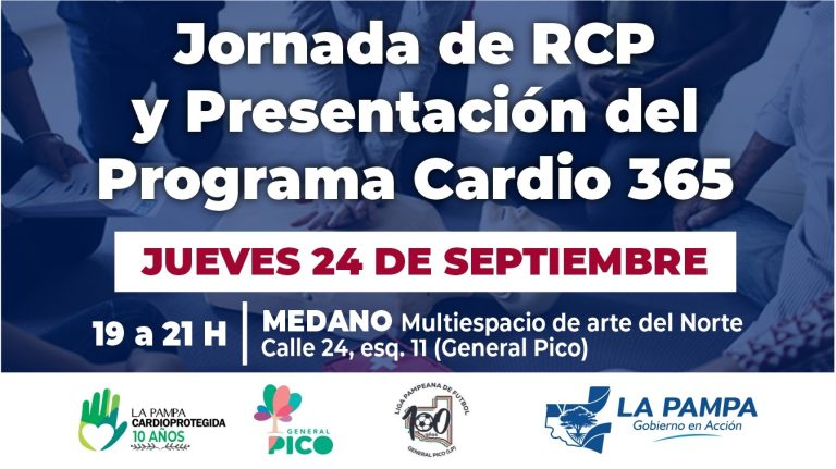 General Pico será sede de una jornada comunitaria de RCP y de la presentación del programa provincial “Cardio 365”