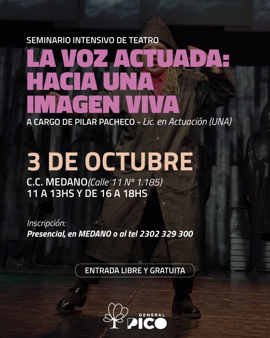 General Pico: brindarán un seminario intensivo y gratuito de teatro en MEDANO