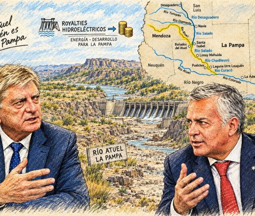 Fuerte cruce entre Ziliotto y Cornejo por las regalías de Los Nihuiles: "Resulta inviable invertir si mantienen cortado el río hace casi 80 años" (Imagen ilustrativa IA - infopico.com)