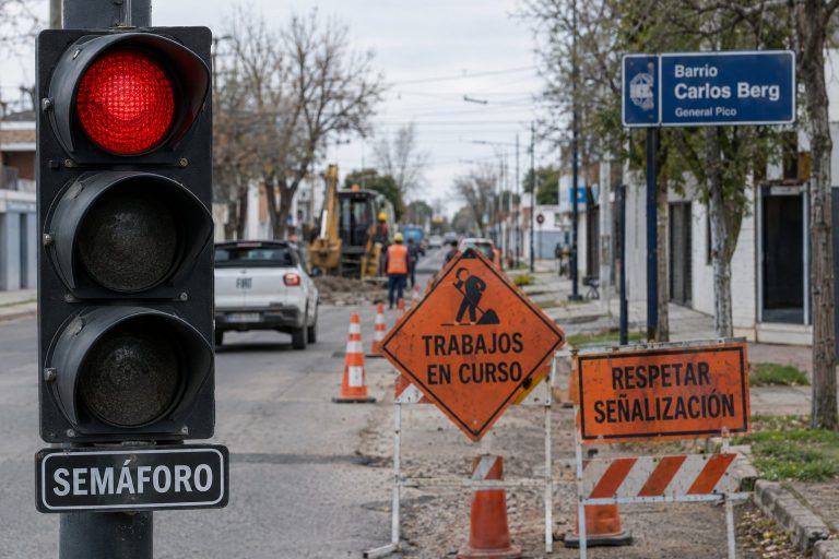 General Pico: anuncian cortes de tránsito por trabajos de semaforización en barrio Carlos Berg