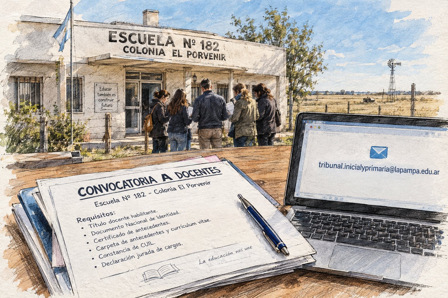 Convocan a docentes para cubrir cargos directivos en escuelas de Colonia El Porvenir y Perú (Imagen ilustrativa IA - infopico.com)