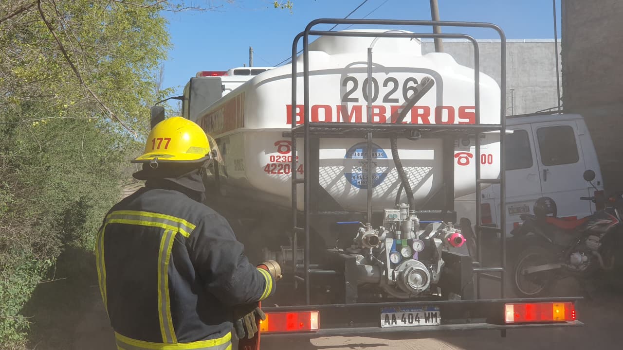 Incendio en galpón de calle 306