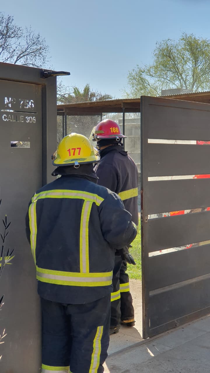 Incendio en galpón de calle 306