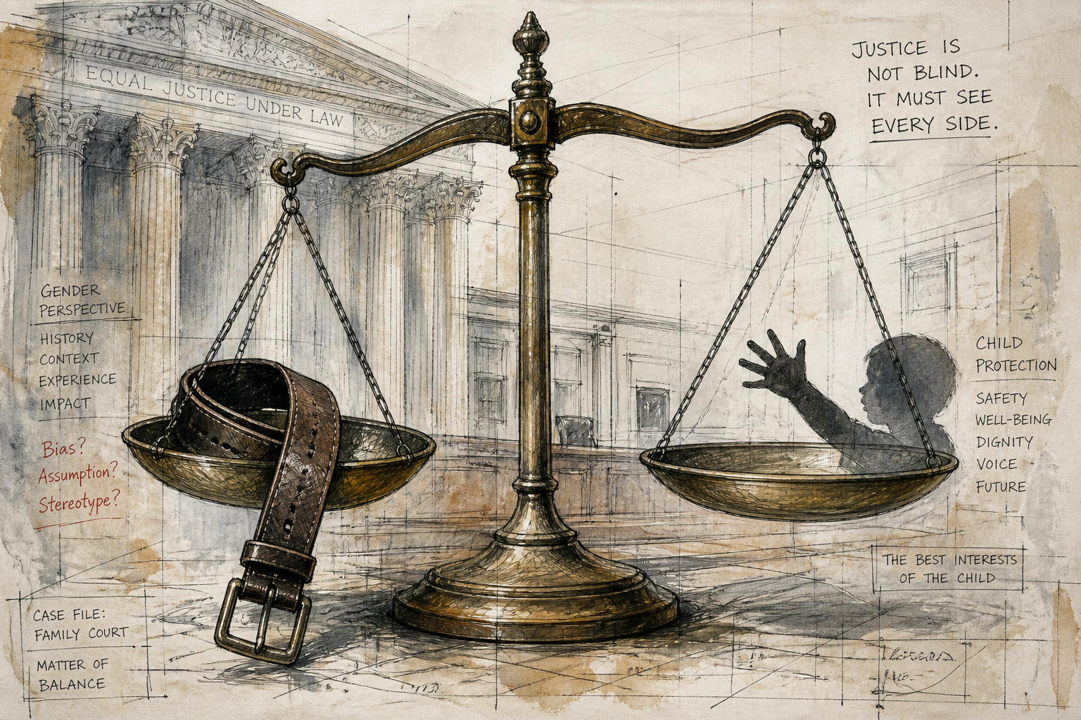 "Perspectiva de género vs. infancias": La Justicia pampeana confirmó la condena a una madre vulnerable por golpear a su hija con un cinto (Imagen ilustrativa IA - infopico.com)