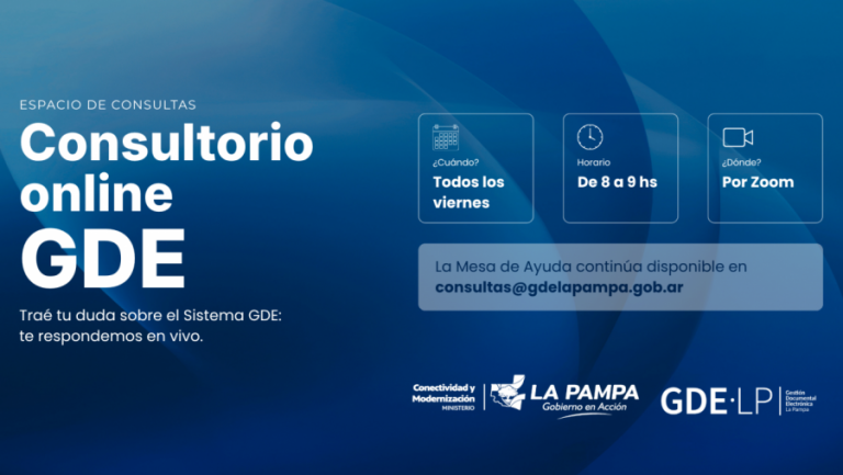 La Pampa lanza el “Consultorio GDE” ante la obligatoriedad del sistema en la administración pública