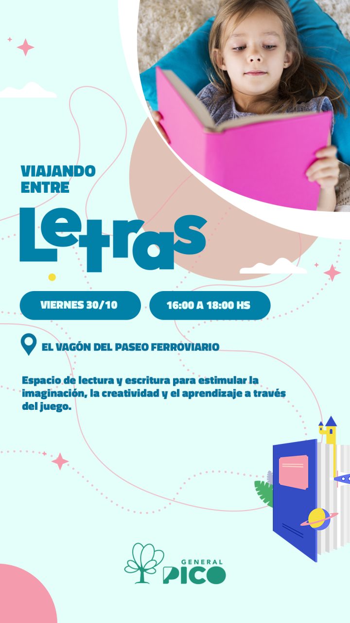 “Viajando entre letras”: General Pico propone una jornada de juegos y lectura en el Vagón de Cabildo XXI