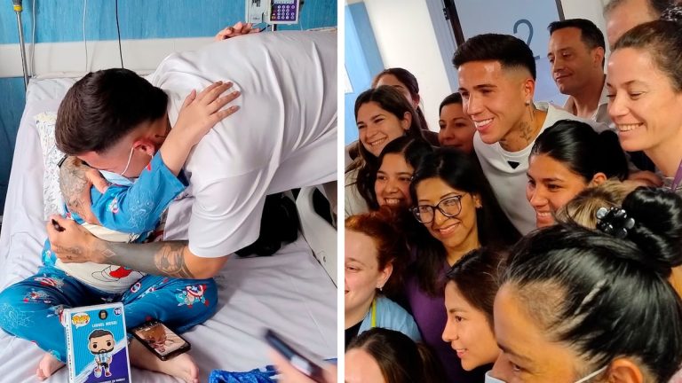 El emocionante gesto de Enzo Fernández con los niños internados en el Hospital Garrahan