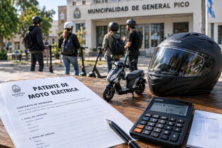 «Hay motos eléctricas importadas que no se pueden patentar» en General Pico