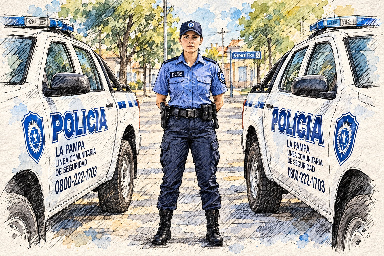 Le sustrajeron el arma reglamentaria a una mujer policía en La Pampa y deberá pagarla en 10 cuotas: el planteo que rechazó el Tribunal de Cuentas (Imagen ilustrativa IA - infopico.com)