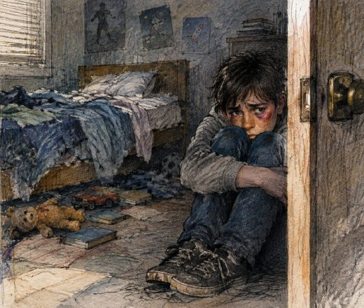 Condenaron a un padre a prisión en suspenso por golpear a su hijo y dejarlo encerrado toda la noche (Imagen ilustrativa IA - infopico.com)