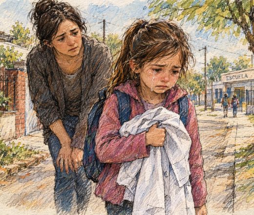 Condenaron en General Pico a una madre que golpeó a su hija de 7 años porque no encontraba el guardapolvo (Imagen ilustrativa IA - infopico.com)