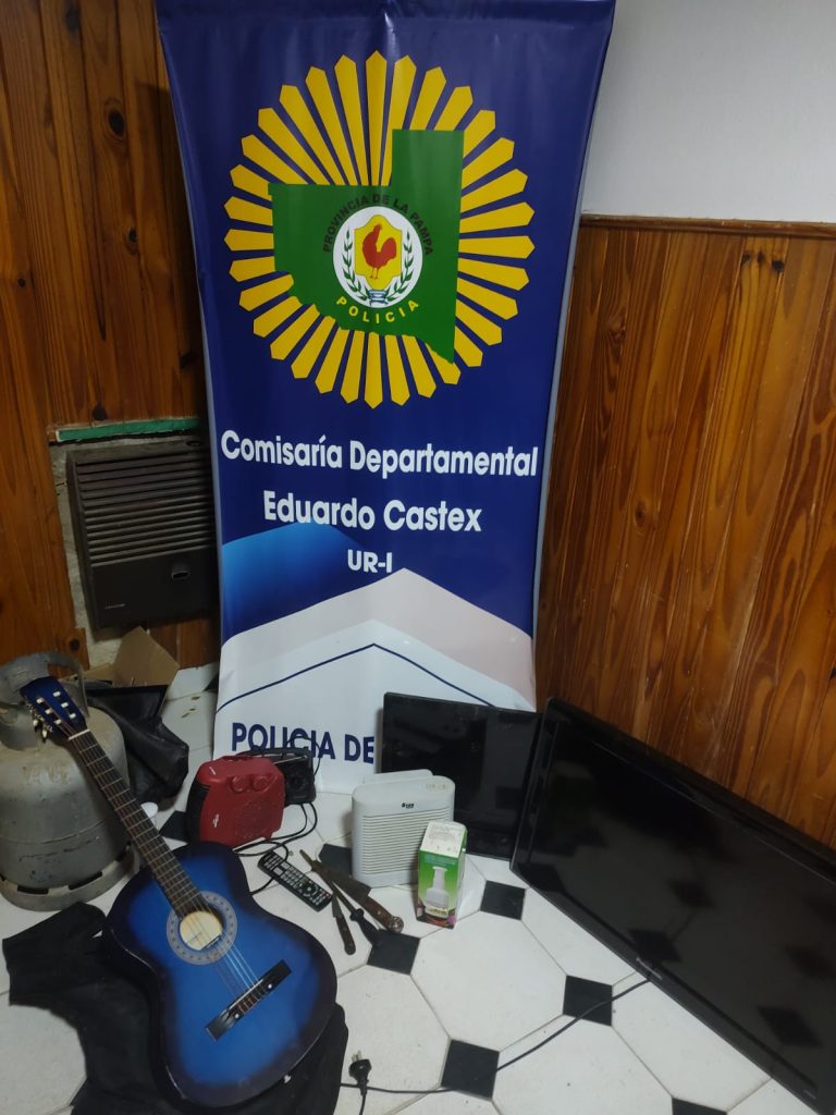Esclarecen un robo en Eduardo Castex: allanamiento, dos imputados y elementos recuperados